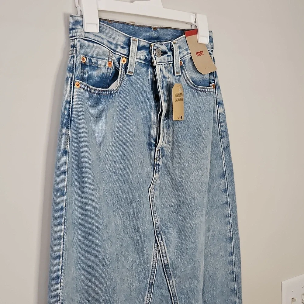Levi's Light Blue Denim Maxi Skirt - Picture 4 of 12